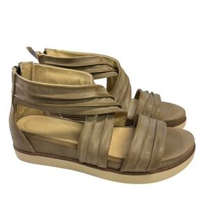 Bussola Potsdam Paige Women’s Taupe Platform Sandals Size 37 US 6.5-7